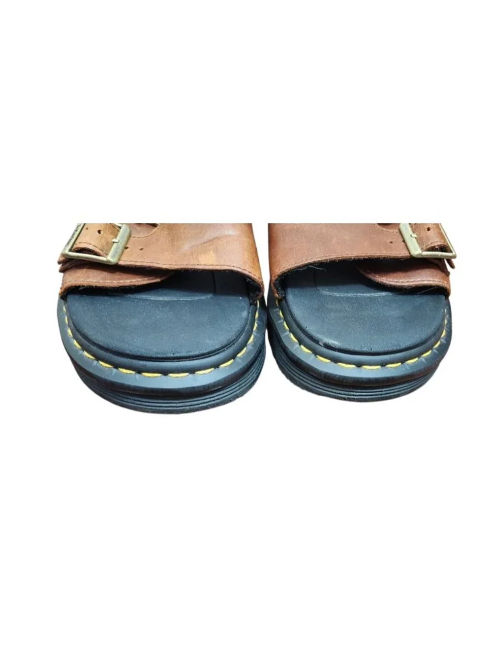 Dr. Martens Dax Luxor Leather Slide Sandals Tan Brown Men's US 7 Women's US 8
